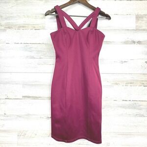 GUESS Los Angeles Dress‎ Womens Size 2 Fuscia Mauve Bodycon Sleeveless Party